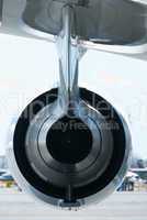 Back view of a jet engine