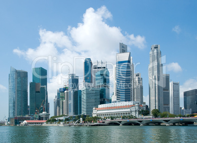 Singapore skyline, financial distri
