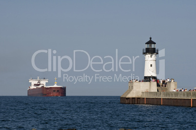 Ore boat on Lake Superior