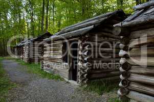 Log cabin replicas of revolutionary