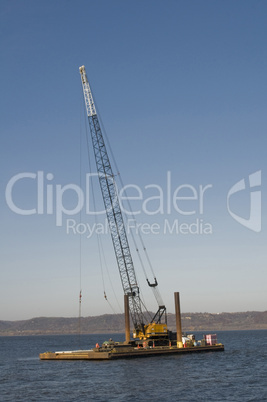 Dredge on the Mississippi river.