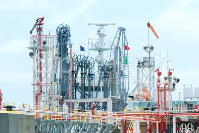 Oil terminal at industrial harbour