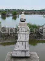 Bridges over aguaculture ponds