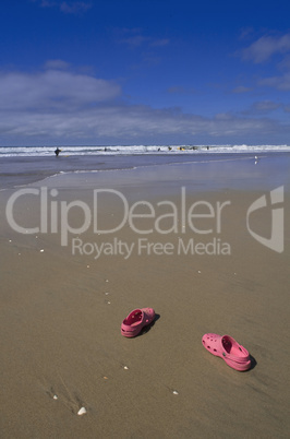 Sandals on the beach