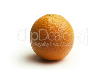 A Single Orange on White