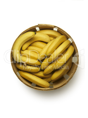 Bushel basket of bananas