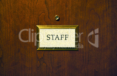 Staff sign.