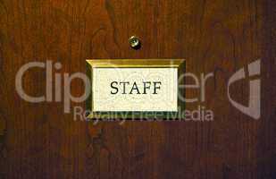 Staff sign.