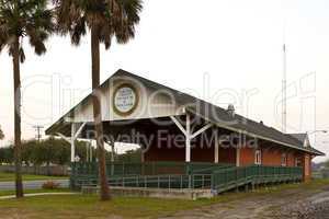 Old train depot turned into a museum and theater, Dade City, Florida.