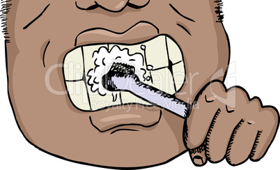 Man Brushing Teeth