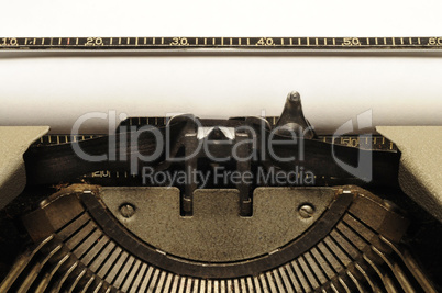 Closeup of old typewriter