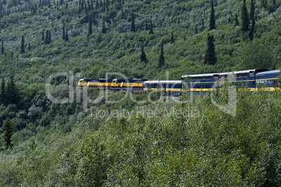 Tourist train in Alaska.