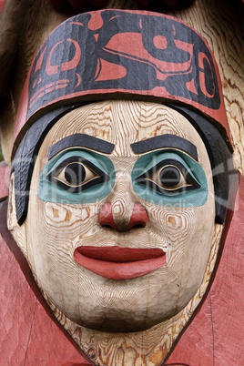 Totem pole detail, Alaska