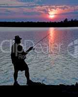 Fisherman's Silhouette, Sunset