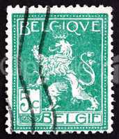 Postage stamp Belgium 1912 Lion of Belgium