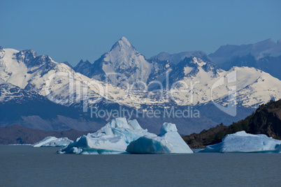 Iceberg floating on the Lake Argentino