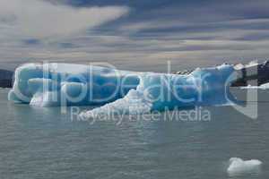 Iceberg floating on the Lake Argentino