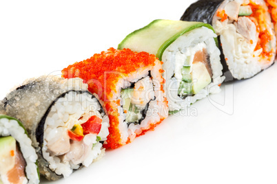 Sushi Roll on a white background