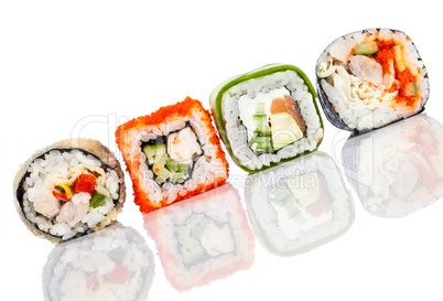 Sushi Roll on a white background