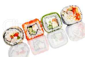 Sushi Roll on a white background