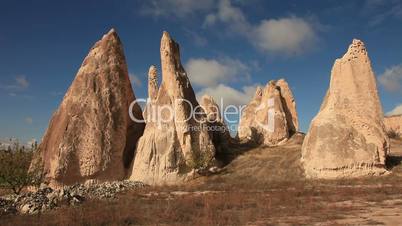 time lapse Famous city  Cappadocia in Turkey