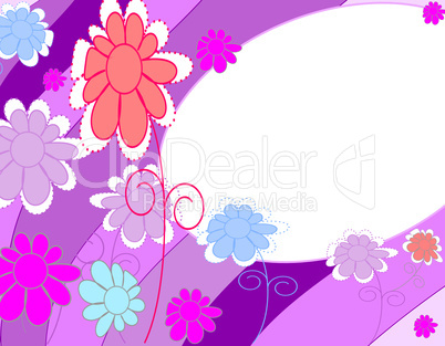 Stylish, beautiful background with flowers and place for text