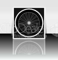 Bicycle wheel icon symbol