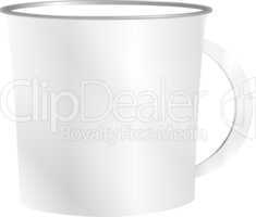 photorealistic white cup for logos and graphics