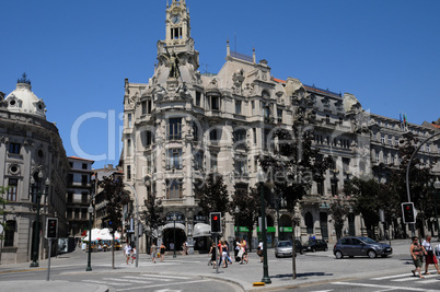 Portugal,  the Praca da Liberdade in Porto