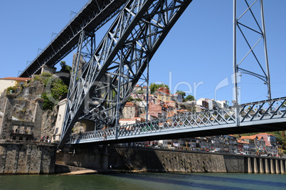 historical bridge of the city of Porto in Portugal