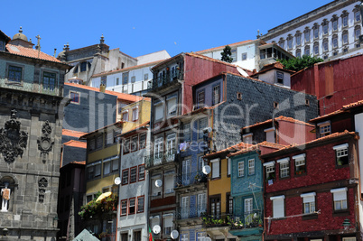 old houses of the city of Porto in Portugal