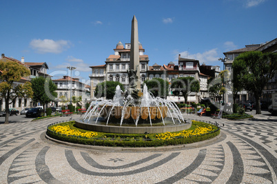 square in the city of Guimaraes in Portugal