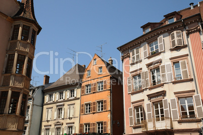 France, Alsace, renaissance house in Colmar