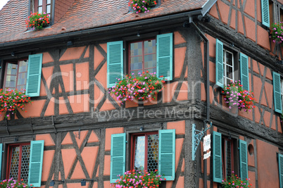 France, Alsace, renaissance house in Colmar