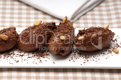 chocolate mousse quenelle dessert