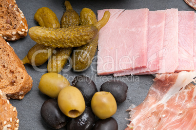 assorted cold cut platter