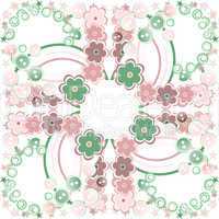 Elegance seamless flowers pattern on abstract background. Floral illustration