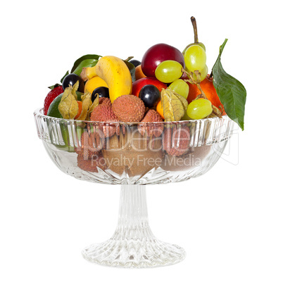 Glasschale mit Früchten - Glass bowl with fruits
