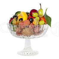 Glasschale mit Früchten - Glass bowl with fruits