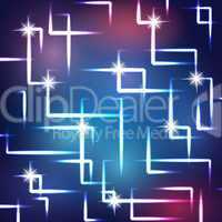 Blue glowing abstract background with rectangles