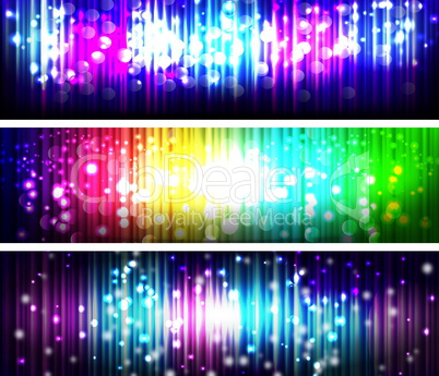 Glowing Abstract Lines banner,