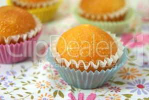 Homemade cupcakes on a table