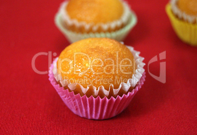 Homemade cupcakes on a table