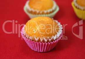 Homemade cupcakes on a table