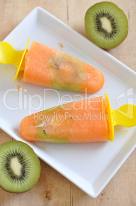 Kiwi Orange Popsicles