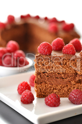 Schokoladen Himbeer Torte