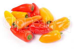 Colorful paprika on white