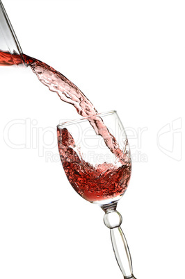 Pouring red wine