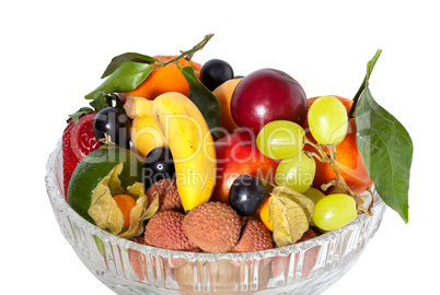 Glasschale mit Früchten