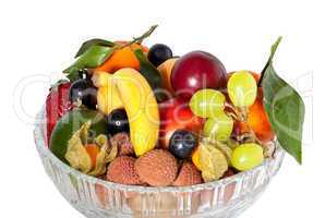 Glasschale mit Früchten
